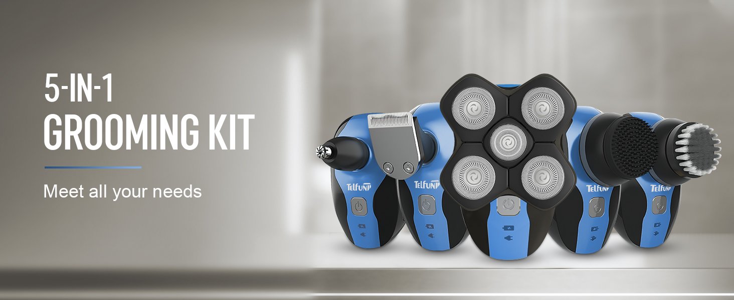 Telfun Upgrade Magnetic Head Shavers for Bald Men