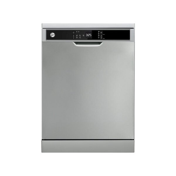 Hoover Freestanding Dishwasher. 12 Place Settings. 5 Programs. Push Button. Delay Start. Half Load Cleaning. Child Safety Lock. Quiet Operation. 1 Year Warranty.Made in Turkey - Inox - HDW-V512-S
