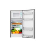 ⁦Hoover 200L Single Door Refrigerator with Chiller Compartment. Freestanding Silver Fridge for Mini Bar. Home. Office. Bedroom & Kitchen. Adjustable Thermostat. LED Light.1 Year Warranty - HSD-H200-S⁩ - الصورة ⁦2⁩