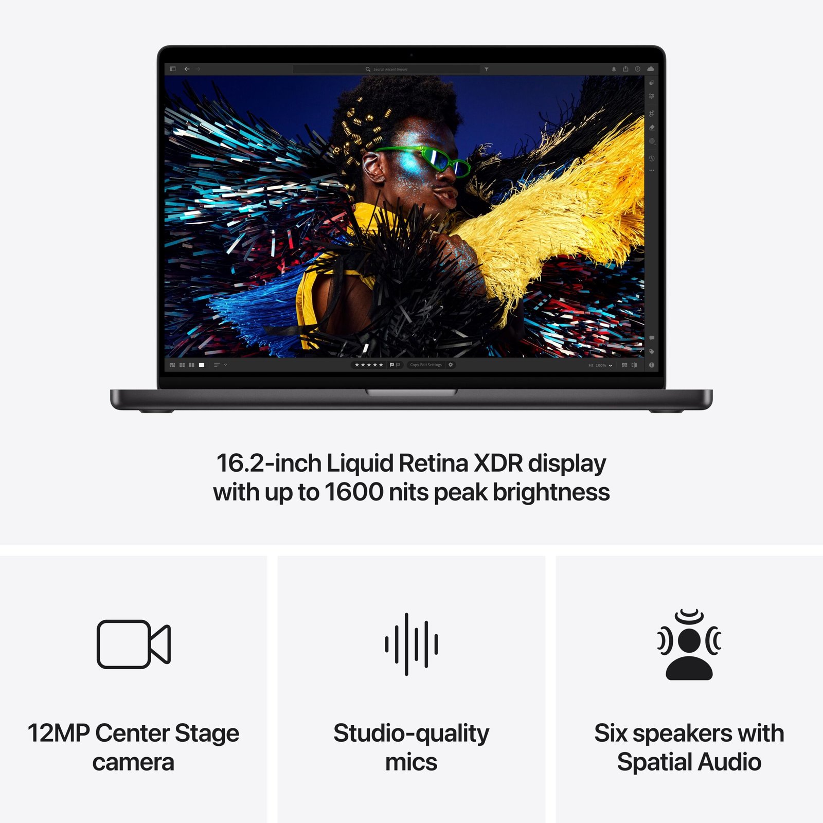 ⁦16-inch MacBook Pro: Apple M4 Max chip with 16‑core CPU and 40‑core GPU. 1TB SSD - Space Black⁩ - الصورة ⁦6⁩