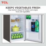 ⁦TCL Top Mount Refrigerator Inox 324L⁩ - الصورة ⁦3⁩