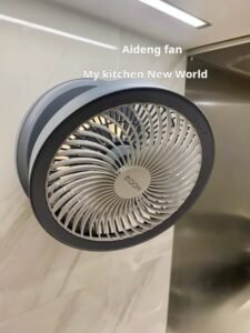 Fan rechargeable portable hovering folding circulation fan office home kitchen car desk wall dual-use