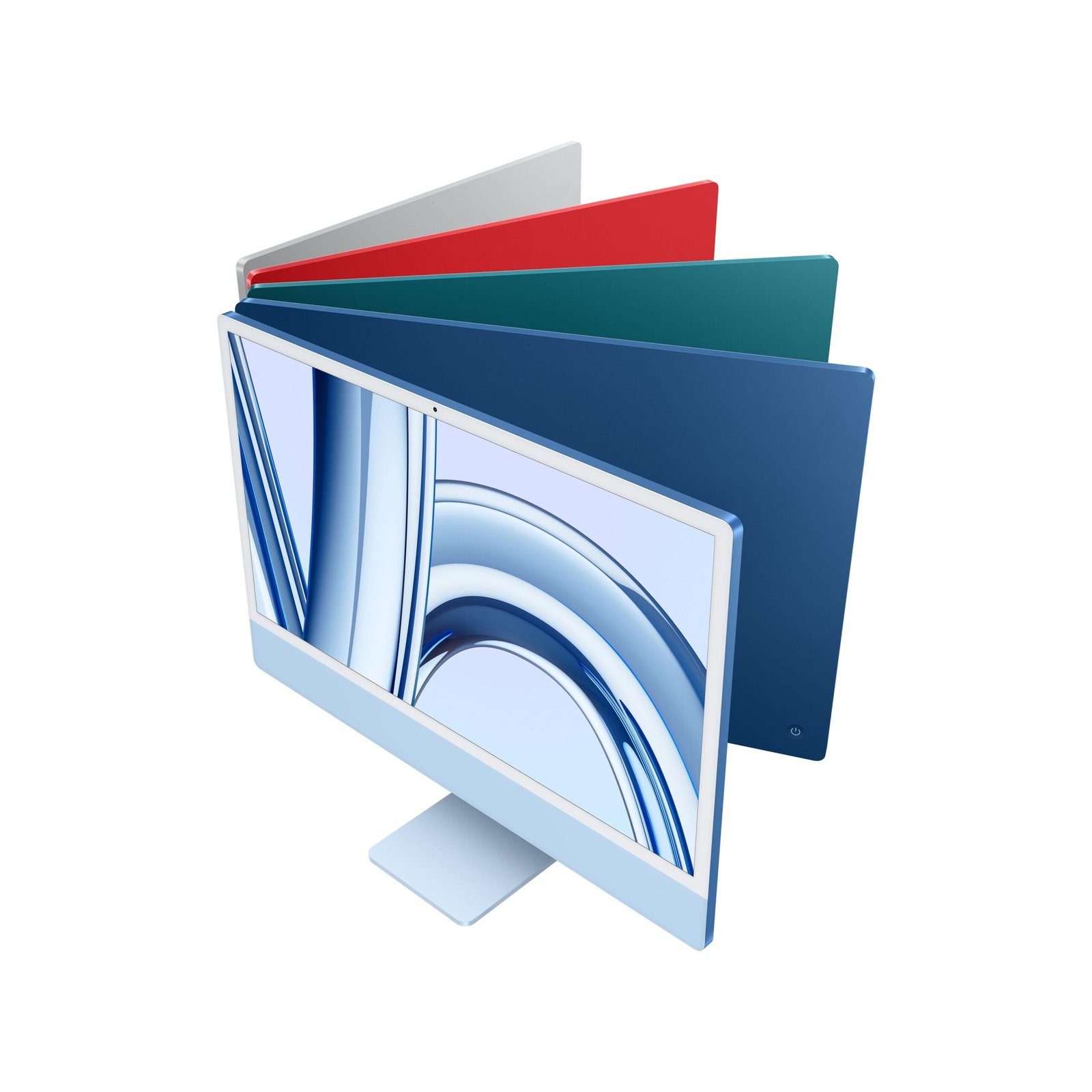 ⁦24-inch iMac with Retina 4.5K display: Apple M3 chip with 8‑core CPU and 8‑core GPU. 256GB SSD - Blue⁩ - الصورة ⁦8⁩