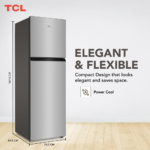 ⁦TCL Top Mount Refrigerator Inox 324L⁩ - الصورة ⁦4⁩