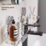 ⁦Suction Cup Vanity Shelf No-Punch Bathroom Bathroom Faucet Shelf Sink Mirror Front Organizer (PACK OF 5)⁩ - الصورة ⁦3⁩