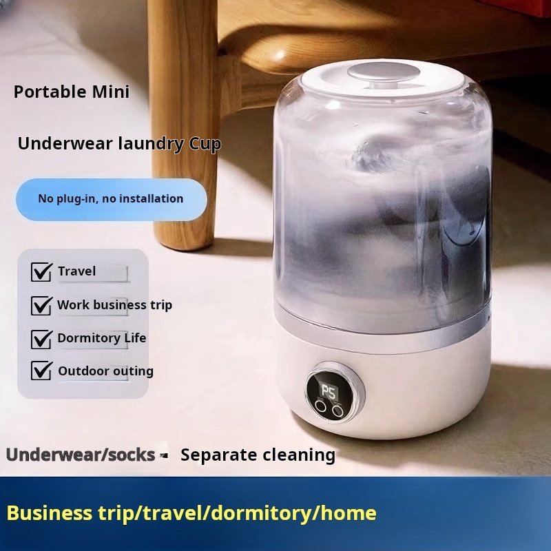 x-1-4.jpg Wireless Laundry Mug Portable Underwear Underwear Washing Machine Installation Free Sock Washer Magic Small Split Bucket Mini - الصورة 1