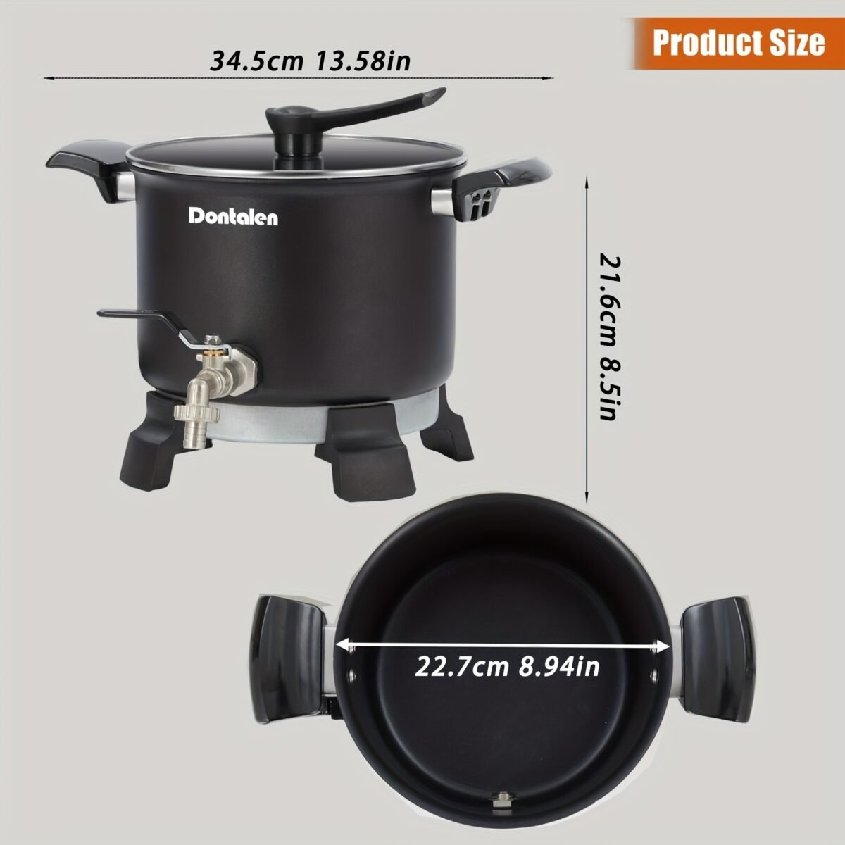 ⁦Dontalen 2025 new design 5 Liter Wax Melter Electric Electric Wax Melting Pot Candle Making Kit Machine Eu Plug Easy Clean Easy Pour Spout for Candle Soap Cream Beauty Bulk ProductionBusiness Or Home⁩ - الصورة ⁦2⁩