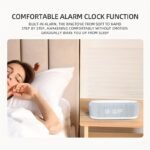 ⁦Four-in-One Night Light Alarm Clock Wireless Charger, USB Type-C Charging, Digital Clock with 3 Modes of Adjustable Lighting, Wireless Charging for Travel⁩ - الصورة ⁦6⁩