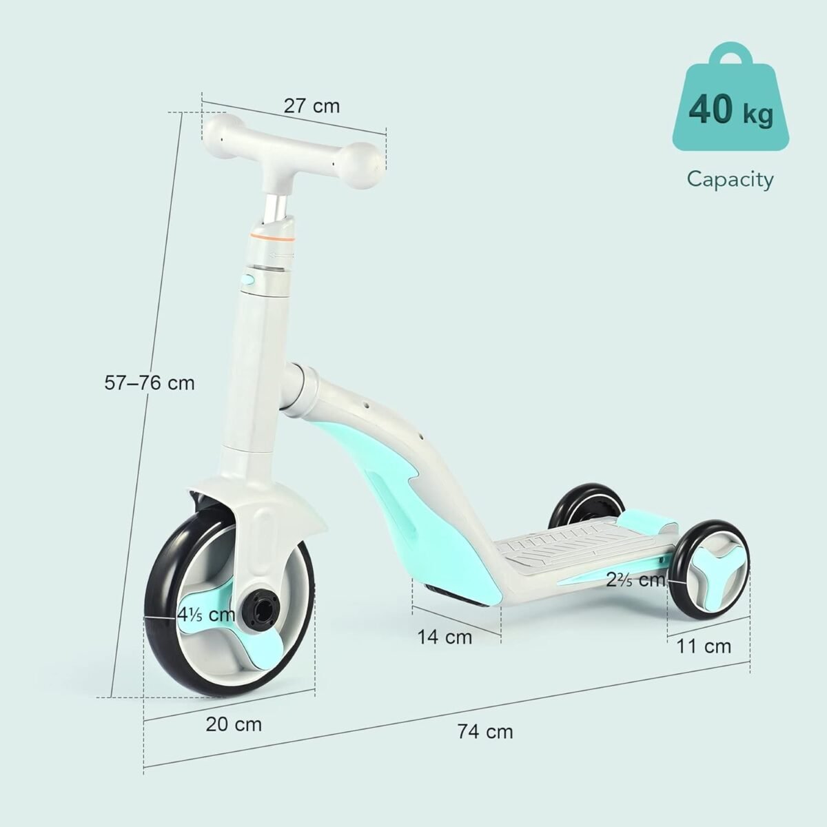 ⁦3 in 1 Kids Convertible Scooter⁩ - الصورة ⁦4⁩