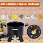 ⁦Dontalen 2025 new design 5 Liter Wax Melter Electric Electric Wax Melting Pot Candle Making Kit Machine Eu Plug Easy Clean Easy Pour Spout for Candle Soap Cream Beauty Bulk ProductionBusiness Or Home⁩ - الصورة ⁦5⁩