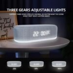 ⁦Four-in-One Night Light Alarm Clock Wireless Charger, USB Type-C Charging, Digital Clock with 3 Modes of Adjustable Lighting, Wireless Charging for Travel⁩ - الصورة ⁦7⁩