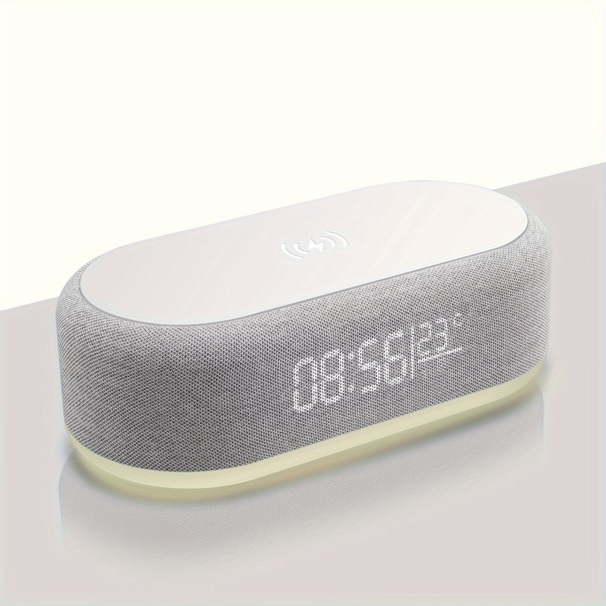 ⁦Four-in-One Night Light Alarm Clock Wireless Charger, USB Type-C Charging, Digital Clock with 3 Modes of Adjustable Lighting, Wireless Charging for Travel⁩ - الصورة ⁦5⁩