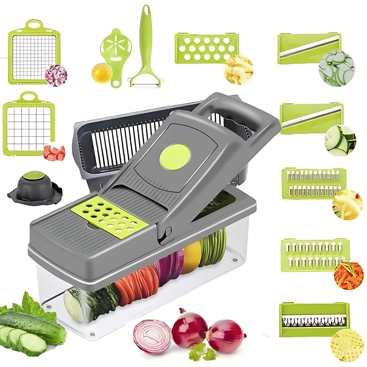 ⁦16-in-1 Vegetable Cutter Chopper and Slicer⁩ - الصورة ⁦1⁩