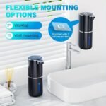⁦380Ml Automatic Soap Dispenser with Touchless Sensor - Wall-Mounted, Rechargeable Lithium Battery, USB Charging, Modern Black Design for Bathroom And Kitchen, Bathroom Soap Dispenser|Modern Soap Dispenser|Touchless Soap Dispenser⁩ - الصورة ⁦13⁩