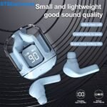 ⁦In-ear wireless sports earphones, stylish and cool, lightweight and easy to carry, low latency high-quality HiFi sound quality with power indicator light display, ideal choice for gaming/sports/outdoor/leisure/sleeping headphones, trustworthy!⁩ - الصورة ⁦3⁩