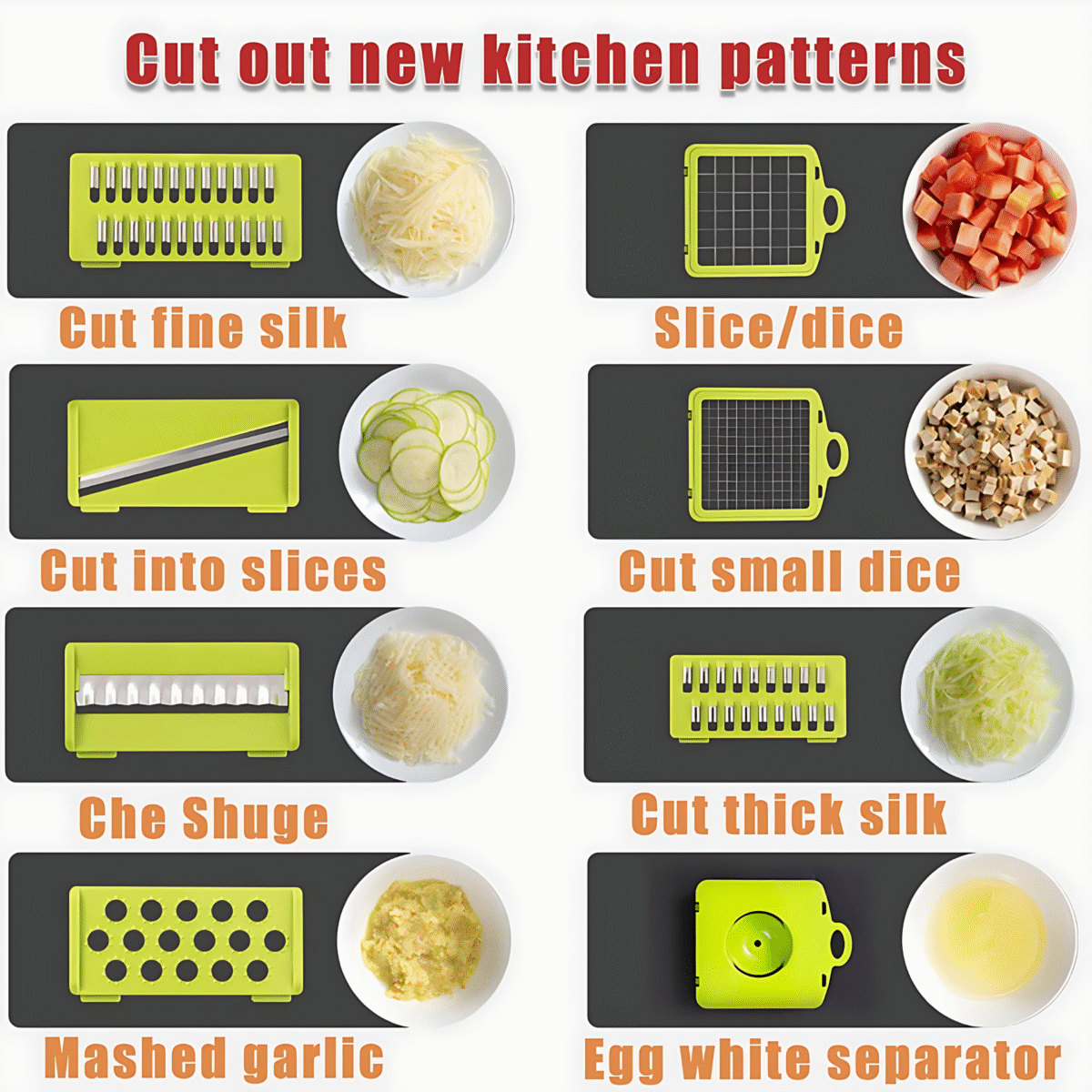 ⁦16-in-1 Vegetable Cutter Chopper and Slicer⁩ - الصورة ⁦6⁩