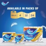 ⁦Fine Deluxe Toilet Tissues Paper 24 Rolls. 140 sheets x 3 Ply⁩ - الصورة ⁦6⁩
