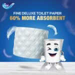 ⁦Fine Deluxe Toilet Tissues Paper 24 Rolls. 140 sheets x 3 Ply⁩ - الصورة ⁦2⁩