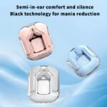 ⁦In-ear wireless sports earphones, stylish and cool, lightweight and easy to carry, low latency high-quality HiFi sound quality with power indicator light display, ideal choice for gaming/sports/outdoor/leisure/sleeping headphones, trustworthy!⁩ - الصورة ⁦10⁩